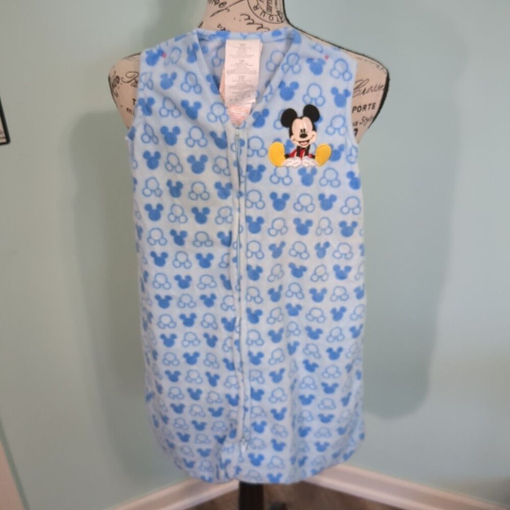 Disney Mickey Mouse Baby Wearable Blanket - Microfleece Sleep Sack Blue 6-12 mon